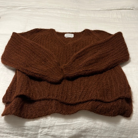 Eleven Six Sweaters - Oversized brown alpaca sweater.  Size small.
